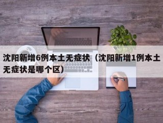 沈阳新增6例本土无症状（沈阳新增1例本土无症状是哪个区）