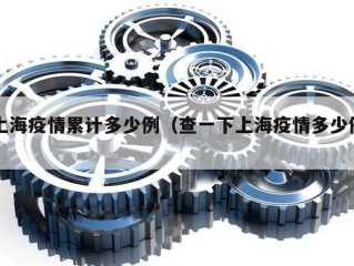 上海疫情累计多少例（查一下上海疫情多少例）