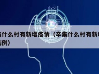 辛集什么村有新增疫情（辛集什么村有新增疫情病例）